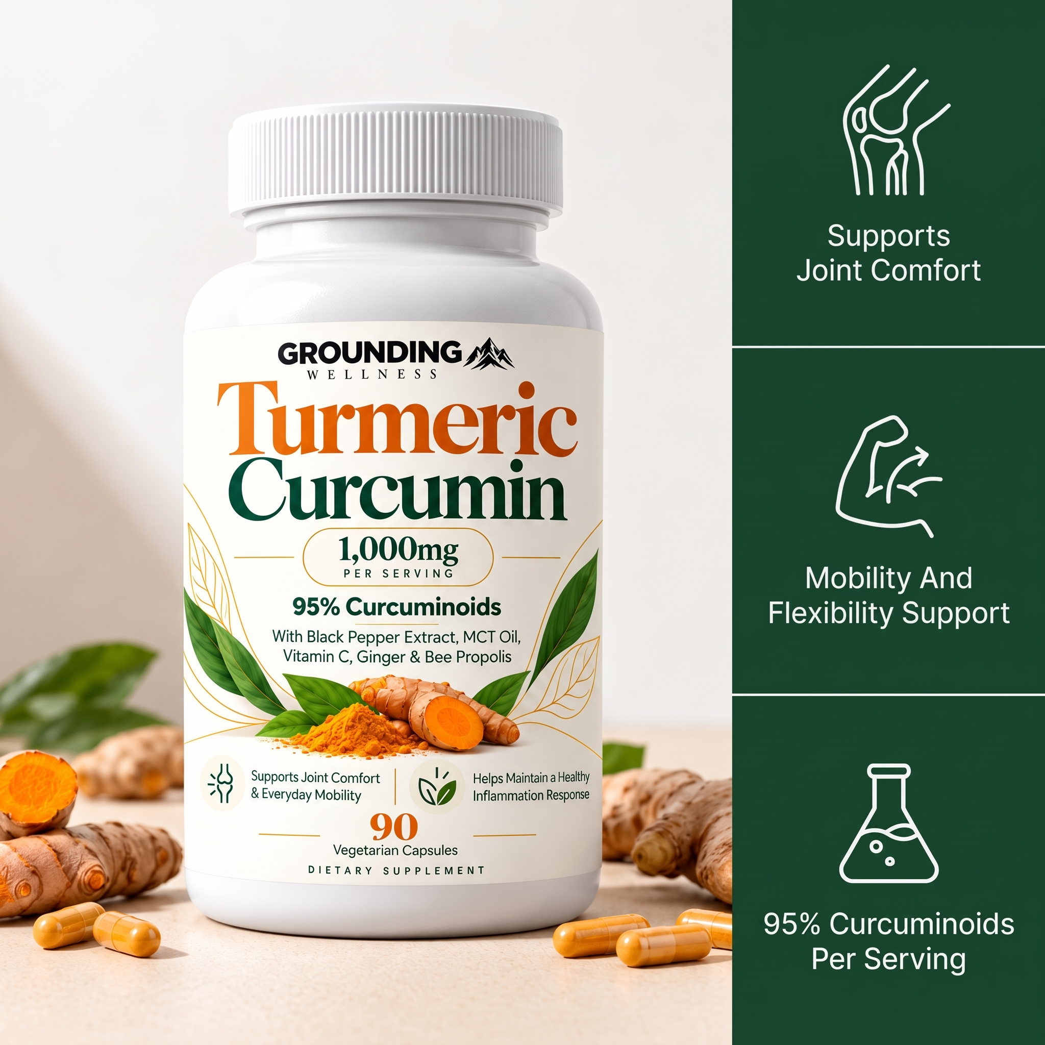 Turmeric Curcumin Capsules (1,000mg)