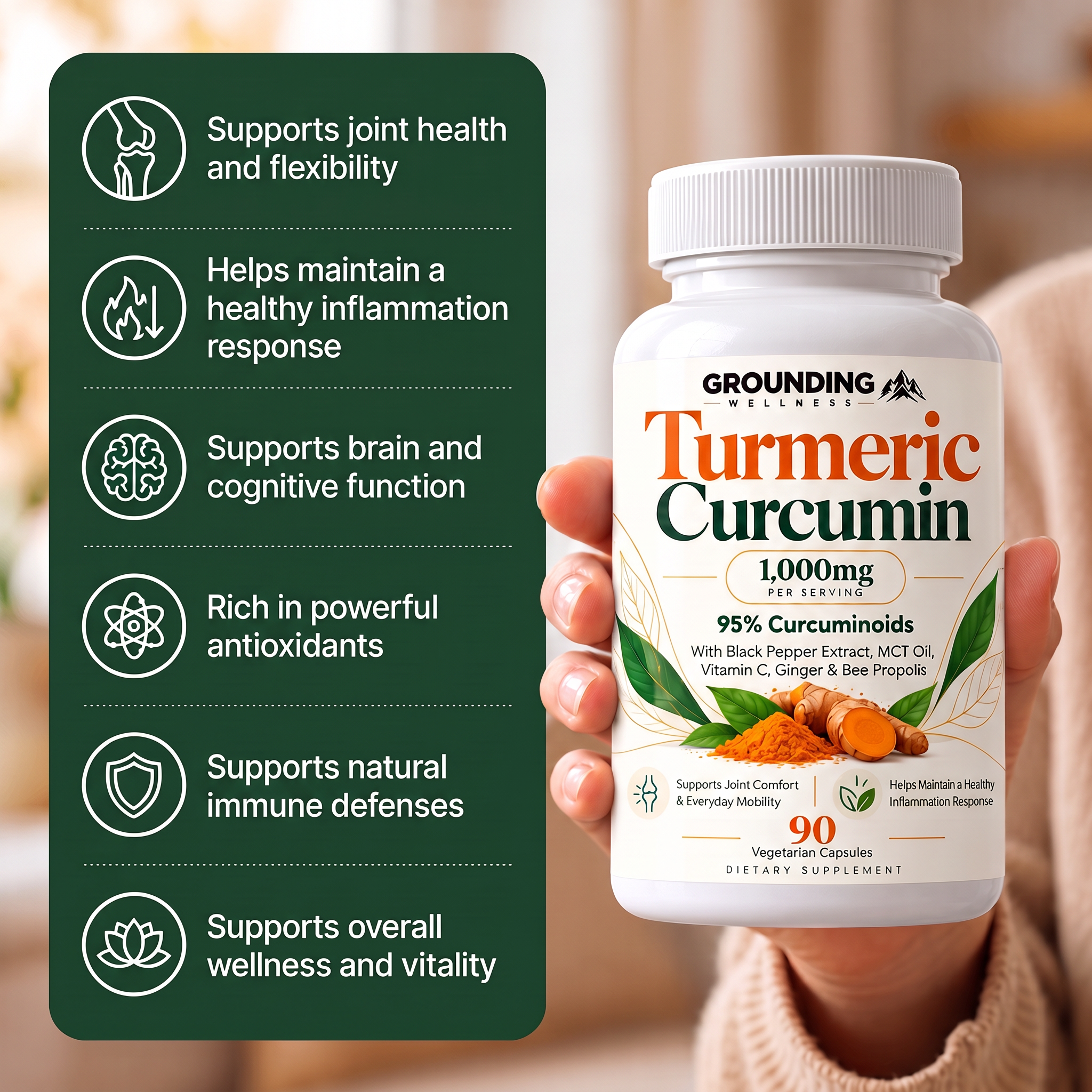 Turmeric Curcumin Capsules (1,000mg)