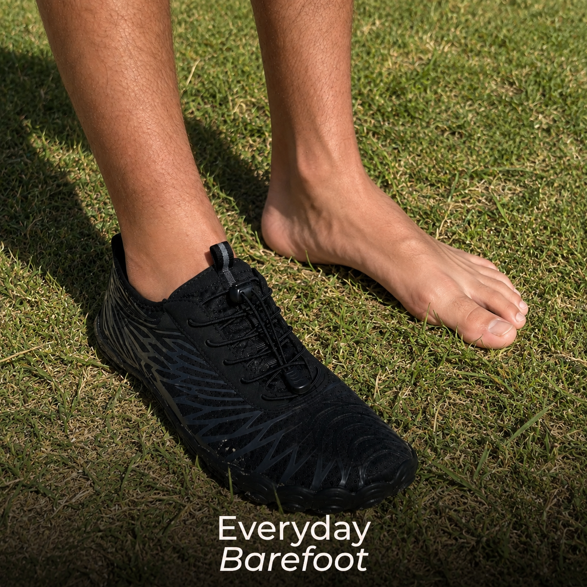 Grounding barefoot shoes outside