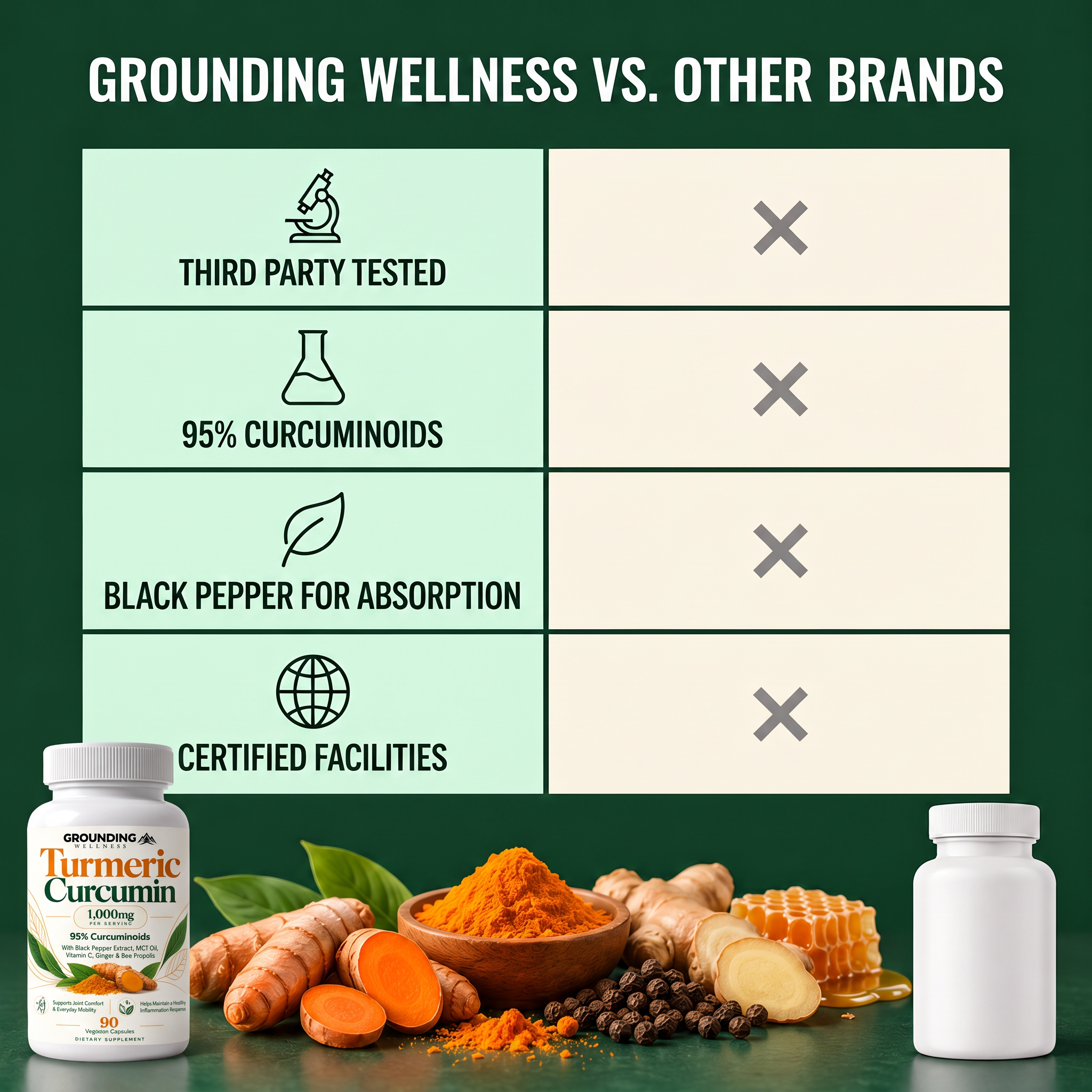 Turmeric Curcumin Capsules (1,000mg)