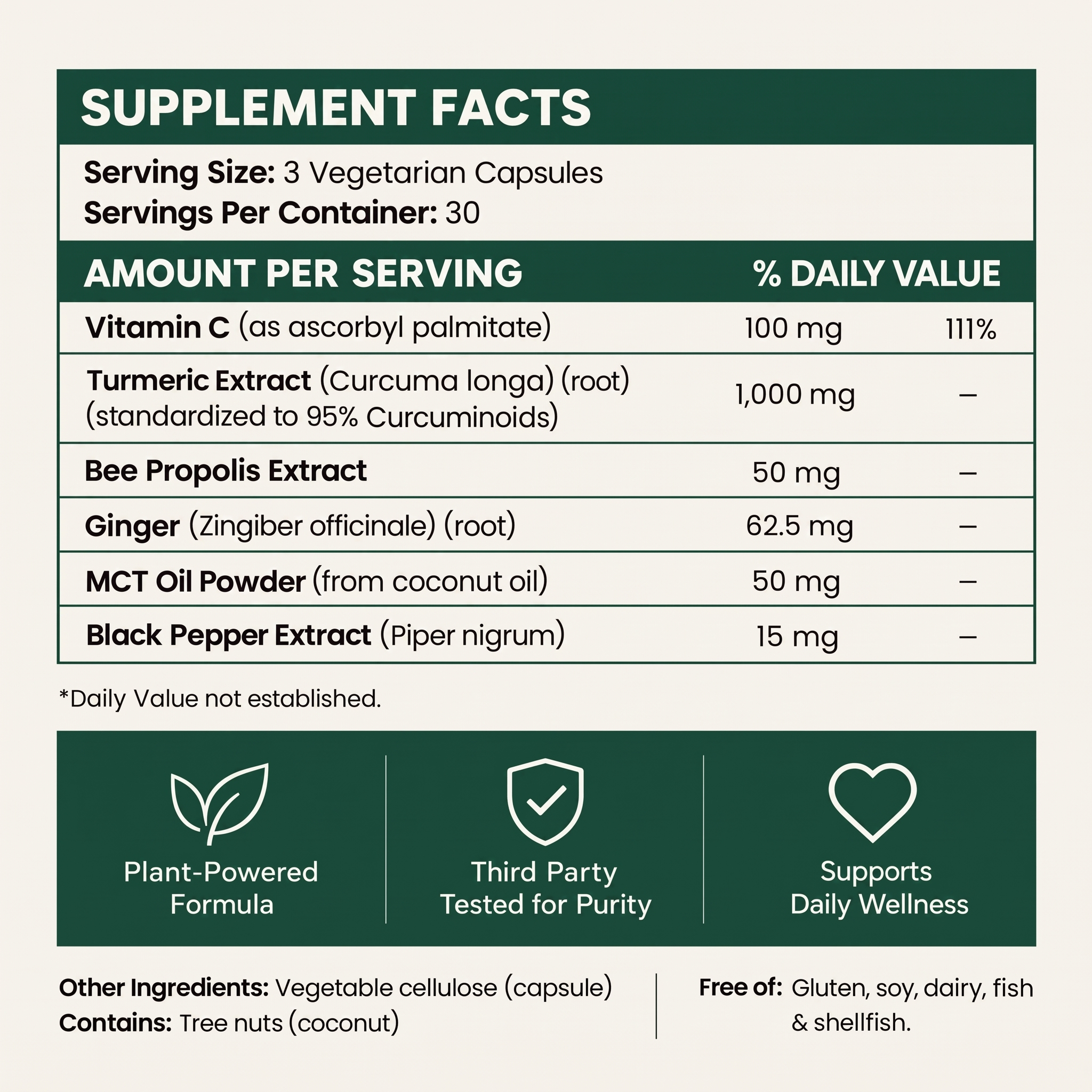 Turmeric Curcumin Capsules (1,000mg)